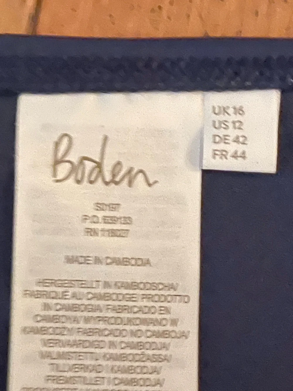 Boden Corsica Navy Blue V-neck Bikini Top size 10 & Bottom is size 12